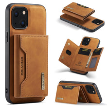 Load image into Gallery viewer, DG.MING M2 Series 3-Fold Card Bag + Magnetic Shockproof Case with Wallet &amp; Holder Function, For iPhone 13 mini, For iPhone 13, For iPhone 13 Pro, For iPhone 13 Pro Max