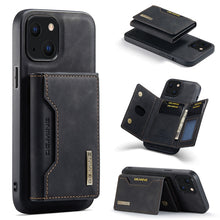 Load image into Gallery viewer, DG.MING M2 Series 3-Fold Card Bag + Magnetic Shockproof Case with Wallet &amp; Holder Function, For iPhone 13 mini, For iPhone 13, For iPhone 13 Pro, For iPhone 13 Pro Max