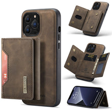 Load image into Gallery viewer, DG.MING M2 Series 3-Fold Card Bag + Magnetic Shockproof Case with Wallet &amp; Holder Function, For iPhone 13 mini, For iPhone 13, For iPhone 13 Pro, For iPhone 13 Pro Max