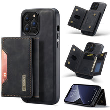 Load image into Gallery viewer, DG.MING M2 Series 3-Fold Card Bag + Magnetic Shockproof Case with Wallet &amp; Holder Function, For iPhone 13 mini, For iPhone 13, For iPhone 13 Pro, For iPhone 13 Pro Max