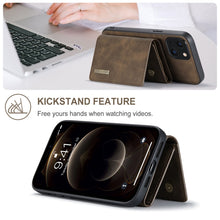 Load image into Gallery viewer, DG.MING M1 Series 3-Fold Multi Card Wallet + Magnetic Shockproof Case with Holder Function, For iPhone 13 mini, For iPhone 13, For iPhone 13 Pro, For iPhone 13 Pro Max