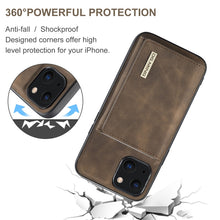 Load image into Gallery viewer, DG.MING M1 Series 3-Fold Multi Card Wallet + Magnetic Shockproof Case with Holder Function, For iPhone 13 mini, For iPhone 13, For iPhone 13 Pro, For iPhone 13 Pro Max