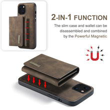 Load image into Gallery viewer, DG.MING M1 Series 3-Fold Multi Card Wallet + Magnetic Shockproof Case with Holder Function, For iPhone 13 mini, For iPhone 13, For iPhone 13 Pro, For iPhone 13 Pro Max