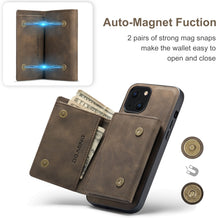 Load image into Gallery viewer, DG.MING M1 Series 3-Fold Multi Card Wallet + Magnetic Shockproof Case with Holder Function, For iPhone 13 mini, For iPhone 13, For iPhone 13 Pro, For iPhone 13 Pro Max