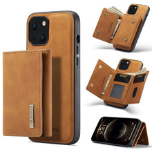 Load image into Gallery viewer, DG.MING M1 Series 3-Fold Multi Card Wallet + Magnetic Shockproof Case with Holder Function, For iPhone 13 mini, For iPhone 13, For iPhone 13 Pro, For iPhone 13 Pro Max
