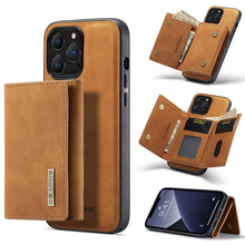 Load image into Gallery viewer, DG.MING M1 Series 3-Fold Multi Card Wallet + Magnetic Shockproof Case with Holder Function, For iPhone 13 mini, For iPhone 13, For iPhone 13 Pro, For iPhone 13 Pro Max
