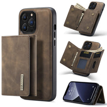 Load image into Gallery viewer, DG.MING M1 Series 3-Fold Multi Card Wallet + Magnetic Shockproof Case with Holder Function, For iPhone 13 mini, For iPhone 13, For iPhone 13 Pro, For iPhone 13 Pro Max