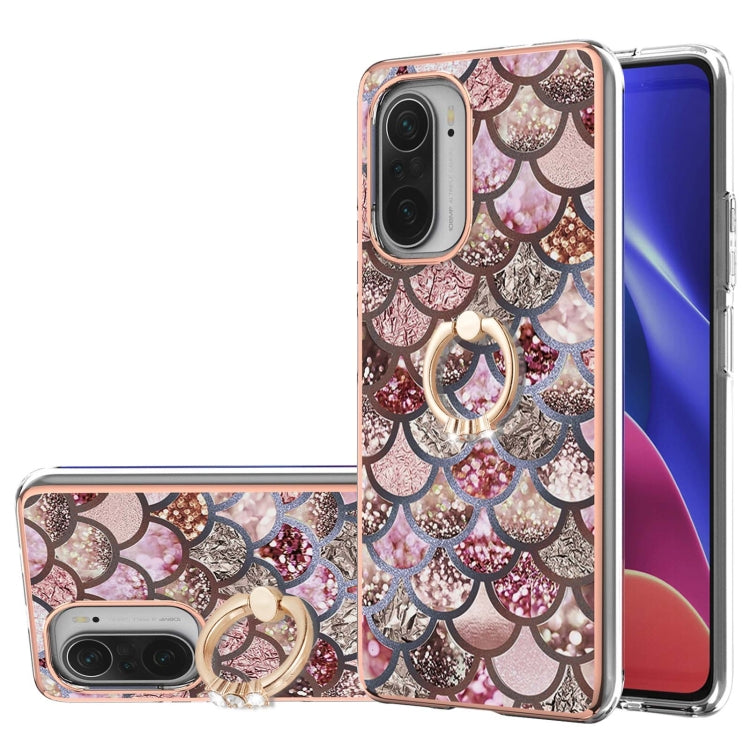 Electroplating Pattern IMD TPU Shockproof Case with Rhinestone Ring Holder, For Xiaomi Mi 11i/Poco F3/Redmi K40, For Xiaomi Poco M3/Redmi Note 9 4G, For Xiaomi Redmi 9A, For Xiaomi Mi 10 Lite 5G, For Xiaomi Mi 10T Lite 5G, For Xiaomi Mi 10T 5G/10T Pro ...