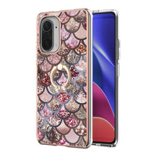 Load image into Gallery viewer, Electroplating Pattern IMD TPU Shockproof Case with Rhinestone Ring Holder, For Xiaomi Mi 11i/Poco F3/Redmi K40, For Xiaomi Poco M3/Redmi Note 9 4G, For Xiaomi Redmi 9A, For Xiaomi Mi 10 Lite 5G, For Xiaomi Mi 10T Lite 5G, For Xiaomi Mi 10T 5G/10T Pro ...