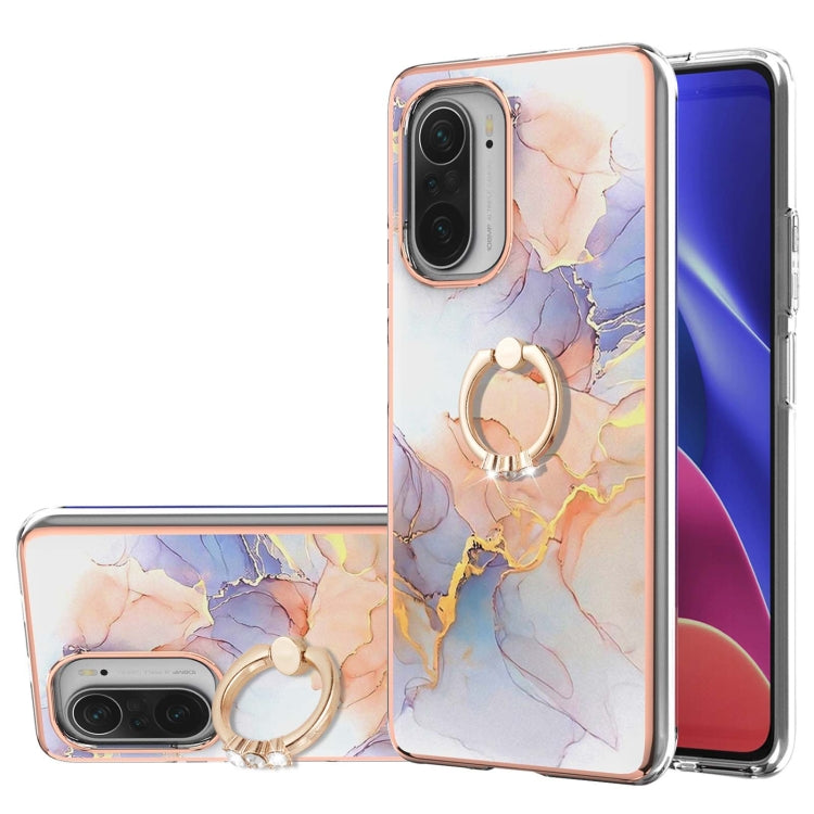 Electroplating Pattern IMD TPU Shockproof Case with Rhinestone Ring Holder, For Xiaomi Mi 11i/Poco F3/Redmi K40, For Xiaomi Poco M3/Redmi Note 9 4G, For Xiaomi Redmi 9A, For Xiaomi Mi 10 Lite 5G, For Xiaomi Mi 10T Lite 5G, For Xiaomi Mi 10T 5G/10T Pro ...