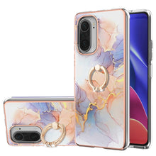 Load image into Gallery viewer, Electroplating Pattern IMD TPU Shockproof Case with Rhinestone Ring Holder, For Xiaomi Mi 11i/Poco F3/Redmi K40, For Xiaomi Poco M3/Redmi Note 9 4G, For Xiaomi Redmi 9A, For Xiaomi Mi 10 Lite 5G, For Xiaomi Mi 10T Lite 5G, For Xiaomi Mi 10T 5G/10T Pro ...