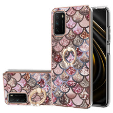 Load image into Gallery viewer, Electroplating Pattern IMD TPU Shockproof Case with Rhinestone Ring Holder, For Xiaomi Mi 11i/Poco F3/Redmi K40, For Xiaomi Poco M3/Redmi Note 9 4G, For Xiaomi Redmi 9A, For Xiaomi Mi 10 Lite 5G, For Xiaomi Mi 10T Lite 5G, For Xiaomi Mi 10T 5G/10T Pro ...