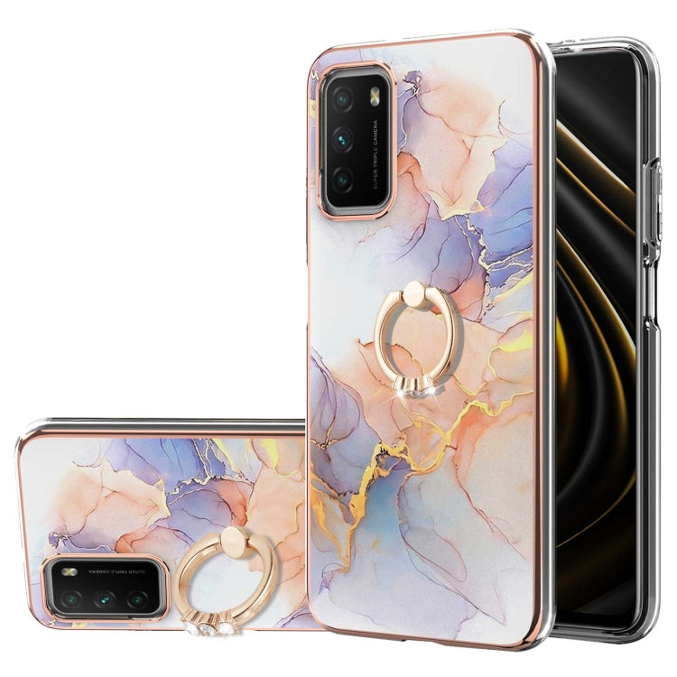 Electroplating Pattern IMD TPU Shockproof Case with Rhinestone Ring Holder, For Xiaomi Mi 11i/Poco F3/Redmi K40, For Xiaomi Poco M3/Redmi Note 9 4G, For Xiaomi Redmi 9A, For Xiaomi Mi 10 Lite 5G, For Xiaomi Mi 10T Lite 5G, For Xiaomi Mi 10T 5G/10T Pro ...