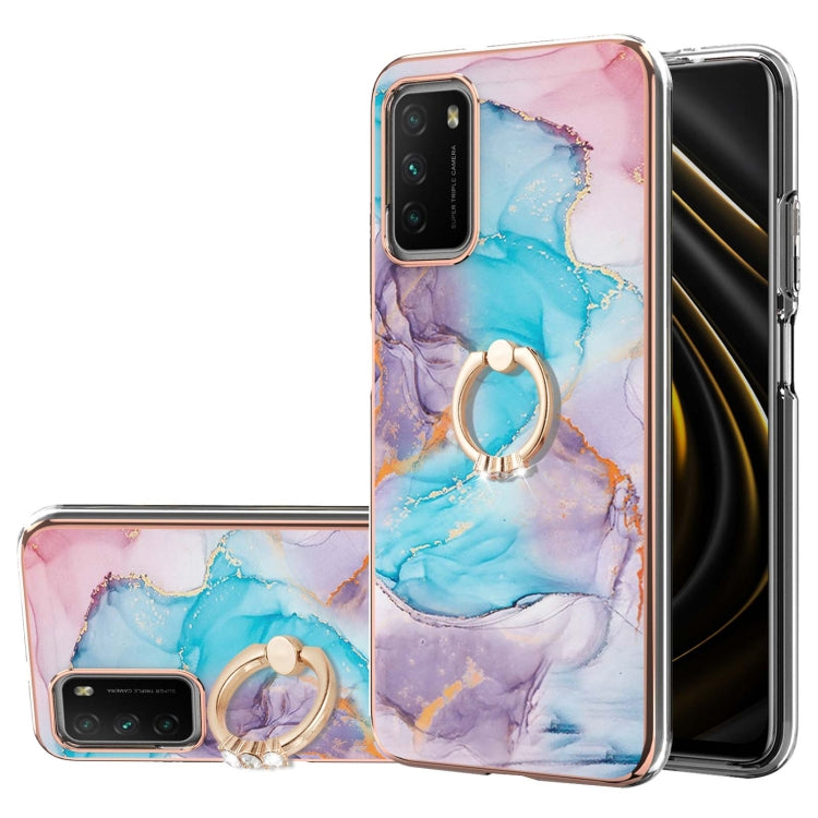 Electroplating Pattern IMD TPU Shockproof Case with Rhinestone Ring Holder, For Xiaomi Mi 11i/Poco F3/Redmi K40, For Xiaomi Poco M3/Redmi Note 9 4G, For Xiaomi Redmi 9A, For Xiaomi Mi 10 Lite 5G, For Xiaomi Mi 10T Lite 5G, For Xiaomi Mi 10T 5G/10T Pro ...