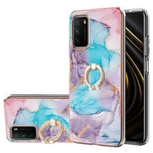 Load image into Gallery viewer, Electroplating Pattern IMD TPU Shockproof Case with Rhinestone Ring Holder, For Xiaomi Mi 11i/Poco F3/Redmi K40, For Xiaomi Poco M3/Redmi Note 9 4G, For Xiaomi Redmi 9A, For Xiaomi Mi 10 Lite 5G, For Xiaomi Mi 10T Lite 5G, For Xiaomi Mi 10T 5G/10T Pro ...