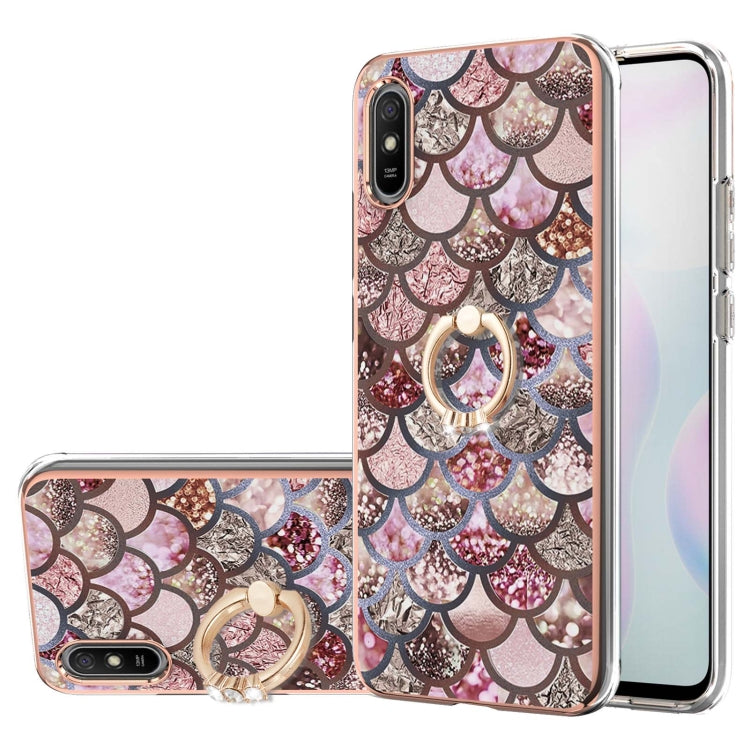 Electroplating Pattern IMD TPU Shockproof Case with Rhinestone Ring Holder, For Xiaomi Mi 11i/Poco F3/Redmi K40, For Xiaomi Poco M3/Redmi Note 9 4G, For Xiaomi Redmi 9A, For Xiaomi Mi 10 Lite 5G, For Xiaomi Mi 10T Lite 5G, For Xiaomi Mi 10T 5G/10T Pro ...