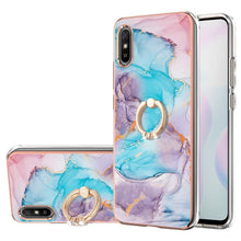 Load image into Gallery viewer, Electroplating Pattern IMD TPU Shockproof Case with Rhinestone Ring Holder, For Xiaomi Mi 11i/Poco F3/Redmi K40, For Xiaomi Poco M3/Redmi Note 9 4G, For Xiaomi Redmi 9A, For Xiaomi Mi 10 Lite 5G, For Xiaomi Mi 10T Lite 5G, For Xiaomi Mi 10T 5G/10T Pro ...