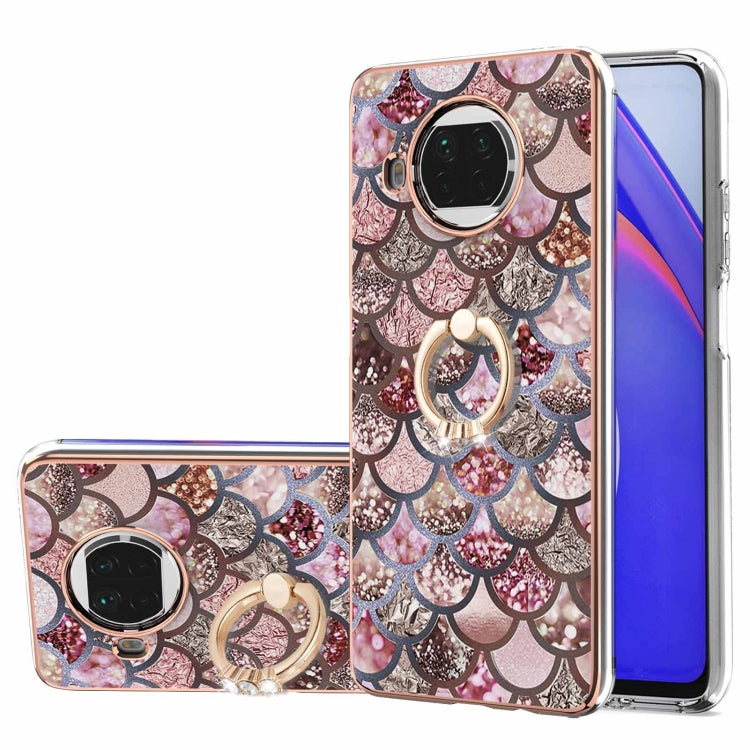Electroplating Pattern IMD TPU Shockproof Case with Rhinestone Ring Holder, For Xiaomi Mi 11i/Poco F3/Redmi K40, For Xiaomi Poco M3/Redmi Note 9 4G, For Xiaomi Redmi 9A, For Xiaomi Mi 10 Lite 5G, For Xiaomi Mi 10T Lite 5G, For Xiaomi Mi 10T 5G/10T Pro ...