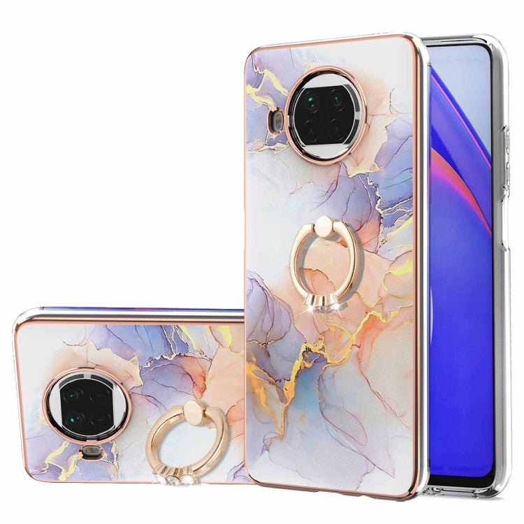 Electroplating Pattern IMD TPU Shockproof Case with Rhinestone Ring Holder, For Xiaomi Mi 11i/Poco F3/Redmi K40, For Xiaomi Poco M3/Redmi Note 9 4G, For Xiaomi Redmi 9A, For Xiaomi Mi 10 Lite 5G, For Xiaomi Mi 10T Lite 5G, For Xiaomi Mi 10T 5G/10T Pro ...