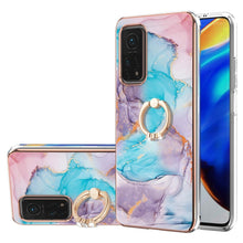 Load image into Gallery viewer, Electroplating Pattern IMD TPU Shockproof Case with Rhinestone Ring Holder, For Xiaomi Mi 11i/Poco F3/Redmi K40, For Xiaomi Poco M3/Redmi Note 9 4G, For Xiaomi Redmi 9A, For Xiaomi Mi 10 Lite 5G, For Xiaomi Mi 10T Lite 5G, For Xiaomi Mi 10T 5G/10T Pro ...