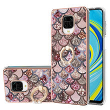 Load image into Gallery viewer, Electroplating Pattern IMD TPU Shockproof Case with Rhinestone Ring Holder, For Xiaomi Mi 11i/Poco F3/Redmi K40, For Xiaomi Poco M3/Redmi Note 9 4G, For Xiaomi Redmi 9A, For Xiaomi Mi 10 Lite 5G, For Xiaomi Mi 10T Lite 5G, For Xiaomi Mi 10T 5G/10T Pro ...