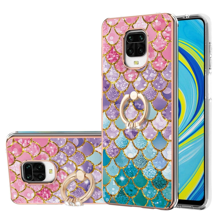 Electroplating Pattern IMD TPU Shockproof Case with Rhinestone Ring Holder, For Xiaomi Mi 11i/Poco F3/Redmi K40, For Xiaomi Poco M3/Redmi Note 9 4G, For Xiaomi Redmi 9A, For Xiaomi Mi 10 Lite 5G, For Xiaomi Mi 10T Lite 5G, For Xiaomi Mi 10T 5G/10T Pro ...