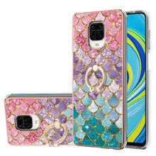 Load image into Gallery viewer, Electroplating Pattern IMD TPU Shockproof Case with Rhinestone Ring Holder, For Xiaomi Mi 11i/Poco F3/Redmi K40, For Xiaomi Poco M3/Redmi Note 9 4G, For Xiaomi Redmi 9A, For Xiaomi Mi 10 Lite 5G, For Xiaomi Mi 10T Lite 5G, For Xiaomi Mi 10T 5G/10T Pro ...