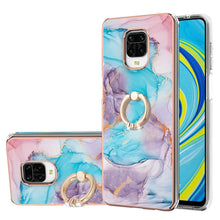 Load image into Gallery viewer, Electroplating Pattern IMD TPU Shockproof Case with Rhinestone Ring Holder, For Xiaomi Mi 11i/Poco F3/Redmi K40, For Xiaomi Poco M3/Redmi Note 9 4G, For Xiaomi Redmi 9A, For Xiaomi Mi 10 Lite 5G, For Xiaomi Mi 10T Lite 5G, For Xiaomi Mi 10T 5G/10T Pro ...