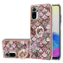 Load image into Gallery viewer, Electroplating Pattern IMD TPU Shockproof Case with Rhinestone Ring Holder, For Xiaomi Mi 11i/Poco F3/Redmi K40, For Xiaomi Poco M3/Redmi Note 9 4G, For Xiaomi Redmi 9A, For Xiaomi Mi 10 Lite 5G, For Xiaomi Mi 10T Lite 5G, For Xiaomi Mi 10T 5G/10T Pro ...