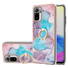 Load image into Gallery viewer, Electroplating Pattern IMD TPU Shockproof Case with Rhinestone Ring Holder, For Xiaomi Mi 11i/Poco F3/Redmi K40, For Xiaomi Poco M3/Redmi Note 9 4G, For Xiaomi Redmi 9A, For Xiaomi Mi 10 Lite 5G, For Xiaomi Mi 10T Lite 5G, For Xiaomi Mi 10T 5G/10T Pro ...