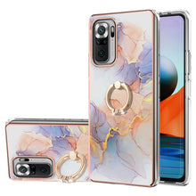 Load image into Gallery viewer, Electroplating Pattern IMD TPU Shockproof Case with Rhinestone Ring Holder, For Xiaomi Redmi Note 10 Pro/ 10 Pro Max, For Xiaomi Poco X3 NFC