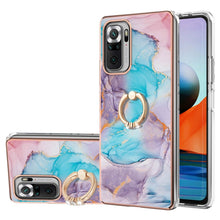 Load image into Gallery viewer, Electroplating Pattern IMD TPU Shockproof Case with Rhinestone Ring Holder, For Xiaomi Redmi Note 10 Pro/ 10 Pro Max, For Xiaomi Poco X3 NFC