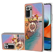 Load image into Gallery viewer, Electroplating Pattern IMD TPU Shockproof Case with Rhinestone Ring Holder, For Xiaomi Redmi Note 10 Pro/ 10 Pro Max, For Xiaomi Poco X3 NFC