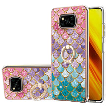 Load image into Gallery viewer, Electroplating Pattern IMD TPU Shockproof Case with Rhinestone Ring Holder, For Xiaomi Redmi Note 10 Pro/ 10 Pro Max, For Xiaomi Poco X3 NFC