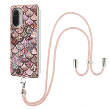 Load image into Gallery viewer, Electroplating Pattern IMD TPU Shockproof Case with Neck Lanyard, For Xiaomi Mi 11i / Poco F3, For Xiaomi Poco M3 / Redmi Note 9 4G, For Xiaomi Redmi 9A, For Xiaomi Mi 10 Lite 5G, For Xiaomi Mi 10T Lite 5G, For Xiaomi Mi 10T 5G / 10T Pro 5G            ...