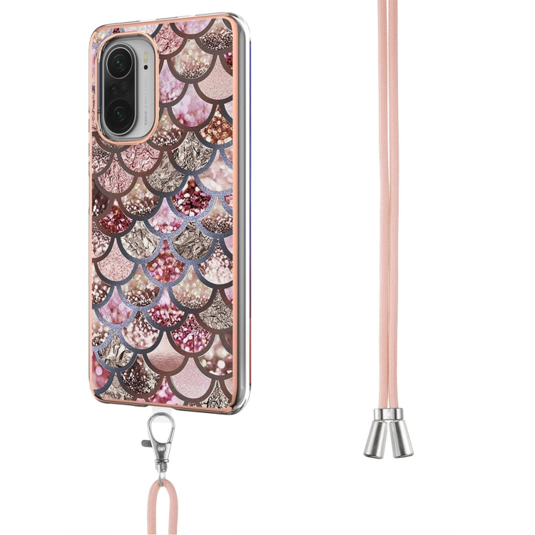 Electroplating Pattern IMD TPU Shockproof Case with Neck Lanyard, For Xiaomi Mi 11i / Poco F3, For Xiaomi Poco M3 / Redmi Note 9 4G, For Xiaomi Redmi 9A, For Xiaomi Mi 10 Lite 5G, For Xiaomi Mi 10T Lite 5G, For Xiaomi Mi 10T 5G / 10T Pro 5G            ...