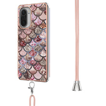 Load image into Gallery viewer, Electroplating Pattern IMD TPU Shockproof Case with Neck Lanyard, For Xiaomi Mi 11i / Poco F3, For Xiaomi Poco M3 / Redmi Note 9 4G, For Xiaomi Redmi 9A, For Xiaomi Mi 10 Lite 5G, For Xiaomi Mi 10T Lite 5G, For Xiaomi Mi 10T 5G / 10T Pro 5G            ...