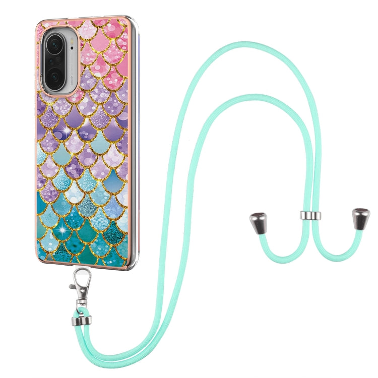 Electroplating Pattern IMD TPU Shockproof Case with Neck Lanyard, For Xiaomi Mi 11i / Poco F3, For Xiaomi Poco M3 / Redmi Note 9 4G, For Xiaomi Redmi 9A, For Xiaomi Mi 10 Lite 5G, For Xiaomi Mi 10T Lite 5G, For Xiaomi Mi 10T 5G / 10T Pro 5G            ...