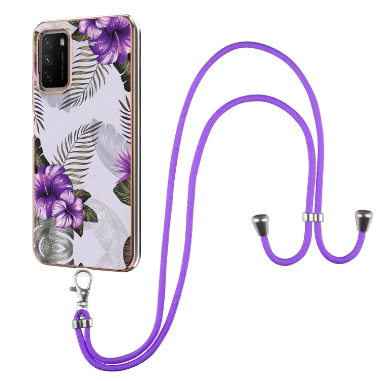 Electroplating Pattern IMD TPU Shockproof Case with Neck Lanyard, For Xiaomi Mi 11i / Poco F3, For Xiaomi Poco M3 / Redmi Note 9 4G, For Xiaomi Redmi 9A, For Xiaomi Mi 10 Lite 5G, For Xiaomi Mi 10T Lite 5G, For Xiaomi Mi 10T 5G / 10T Pro 5G            ...
