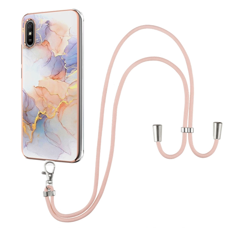 Electroplating Pattern IMD TPU Shockproof Case with Neck Lanyard, For Xiaomi Mi 11i / Poco F3, For Xiaomi Poco M3 / Redmi Note 9 4G, For Xiaomi Redmi 9A, For Xiaomi Mi 10 Lite 5G, For Xiaomi Mi 10T Lite 5G, For Xiaomi Mi 10T 5G / 10T Pro 5G            ...