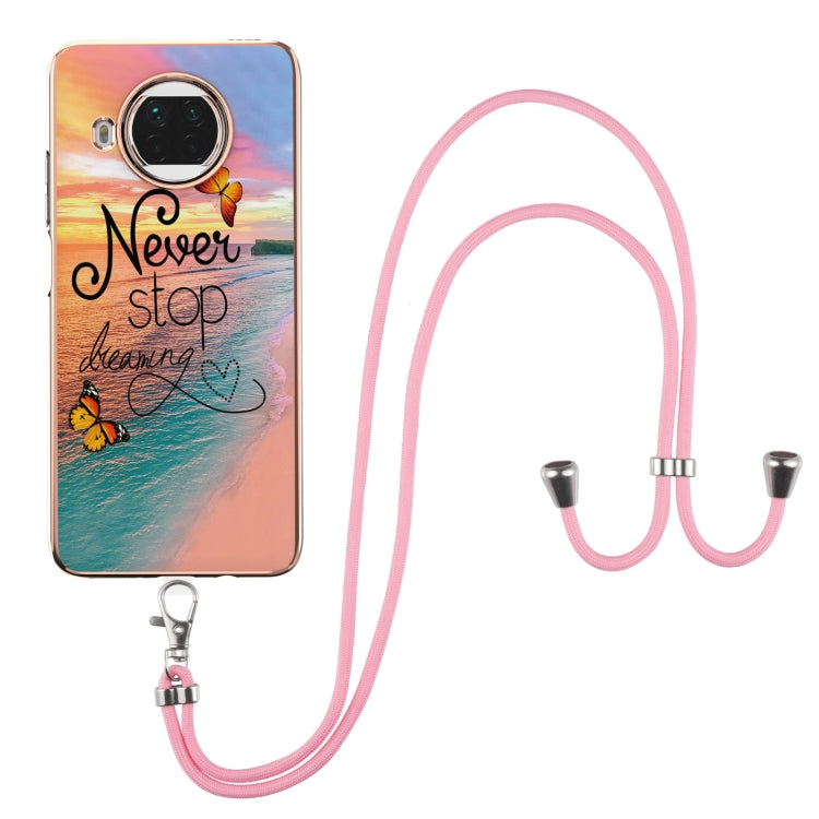 Electroplating Pattern IMD TPU Shockproof Case with Neck Lanyard, For Xiaomi Mi 11i / Poco F3, For Xiaomi Poco M3 / Redmi Note 9 4G, For Xiaomi Redmi 9A, For Xiaomi Mi 10 Lite 5G, For Xiaomi Mi 10T Lite 5G, For Xiaomi Mi 10T 5G / 10T Pro 5G            ...