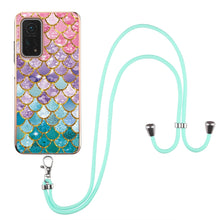 Load image into Gallery viewer, Electroplating Pattern IMD TPU Shockproof Case with Neck Lanyard, For Xiaomi Mi 11i / Poco F3, For Xiaomi Poco M3 / Redmi Note 9 4G, For Xiaomi Redmi 9A, For Xiaomi Mi 10 Lite 5G, For Xiaomi Mi 10T Lite 5G, For Xiaomi Mi 10T 5G / 10T Pro 5G            ...