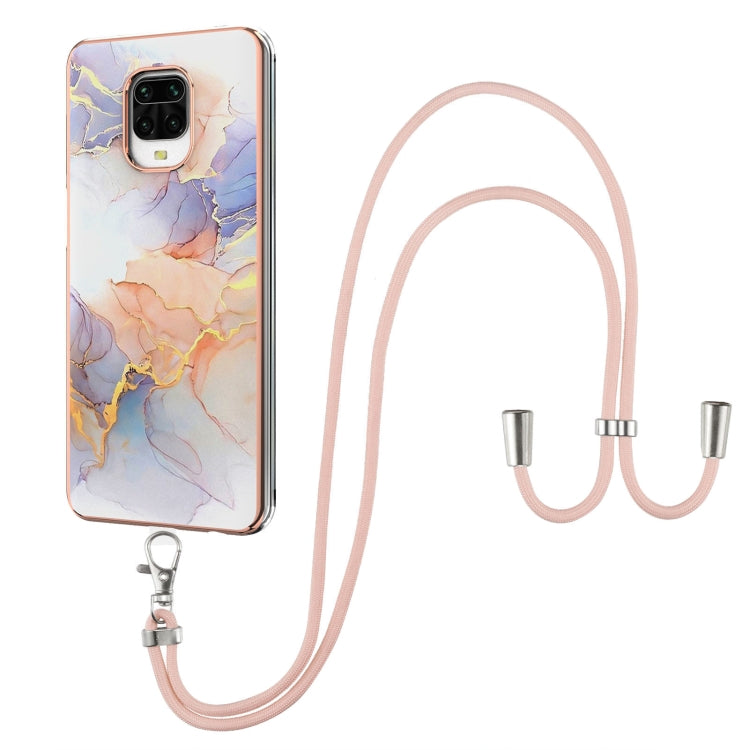 Electroplating Pattern IMD TPU Shockproof Case with Neck Lanyard, For Xiaomi Mi 11i / Poco F3, For Xiaomi Poco M3 / Redmi Note 9 4G, For Xiaomi Redmi 9A, For Xiaomi Mi 10 Lite 5G, For Xiaomi Mi 10T Lite 5G, For Xiaomi Mi 10T 5G / 10T Pro 5G            ...
