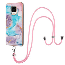 Load image into Gallery viewer, Electroplating Pattern IMD TPU Shockproof Case with Neck Lanyard, For Xiaomi Mi 11i / Poco F3, For Xiaomi Poco M3 / Redmi Note 9 4G, For Xiaomi Redmi 9A, For Xiaomi Mi 10 Lite 5G, For Xiaomi Mi 10T Lite 5G, For Xiaomi Mi 10T 5G / 10T Pro 5G            ...