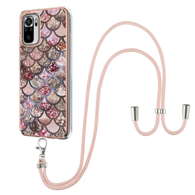 Electroplating Pattern IMD TPU Shockproof Case with Neck Lanyard, For Xiaomi Mi 11i / Poco F3, For Xiaomi Poco M3 / Redmi Note 9 4G, For Xiaomi Redmi 9A, For Xiaomi Mi 10 Lite 5G, For Xiaomi Mi 10T Lite 5G, For Xiaomi Mi 10T 5G / 10T Pro 5G            ...