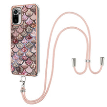 Load image into Gallery viewer, Electroplating Pattern IMD TPU Shockproof Case with Neck Lanyard, For Xiaomi Mi 11i / Poco F3, For Xiaomi Poco M3 / Redmi Note 9 4G, For Xiaomi Redmi 9A, For Xiaomi Mi 10 Lite 5G, For Xiaomi Mi 10T Lite 5G, For Xiaomi Mi 10T 5G / 10T Pro 5G            ...