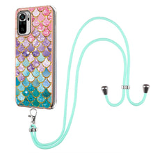 Load image into Gallery viewer, Electroplating Pattern IMD TPU Shockproof Case with Neck Lanyard, For Xiaomi Mi 11i / Poco F3, For Xiaomi Poco M3 / Redmi Note 9 4G, For Xiaomi Redmi 9A, For Xiaomi Mi 10 Lite 5G, For Xiaomi Mi 10T Lite 5G, For Xiaomi Mi 10T 5G / 10T Pro 5G            ...