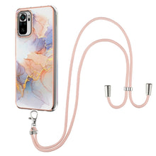Load image into Gallery viewer, Electroplating Pattern IMD TPU Shockproof Case with Neck Lanyard, For Xiaomi Mi 11i / Poco F3, For Xiaomi Poco M3 / Redmi Note 9 4G, For Xiaomi Redmi 9A, For Xiaomi Mi 10 Lite 5G, For Xiaomi Mi 10T Lite 5G, For Xiaomi Mi 10T 5G / 10T Pro 5G            ...