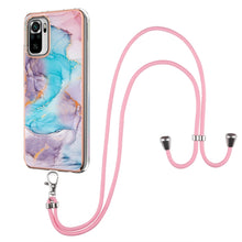 Load image into Gallery viewer, Electroplating Pattern IMD TPU Shockproof Case with Neck Lanyard, For Xiaomi Mi 11i / Poco F3, For Xiaomi Poco M3 / Redmi Note 9 4G, For Xiaomi Redmi 9A, For Xiaomi Mi 10 Lite 5G, For Xiaomi Mi 10T Lite 5G, For Xiaomi Mi 10T 5G / 10T Pro 5G            ...