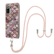 Load image into Gallery viewer, Electroplating Pattern IMD TPU Shockproof Case with Neck Lanyard, For Xiaomi Redmi Note 10 Pro / 10 Pro Max, For Xiaomi Poco X3 NFC